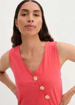 Damen bonprix Bekleidung·Jacken & Mäntel|Blusen & Tuniken|Baumwoll Top in Wickeloptik mit Gummibund