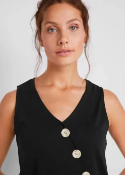 Hot Baumwoll Top in Wickeloptik mit Gummibund Damen Nachhaltigere Materialien|Shirts & Tops