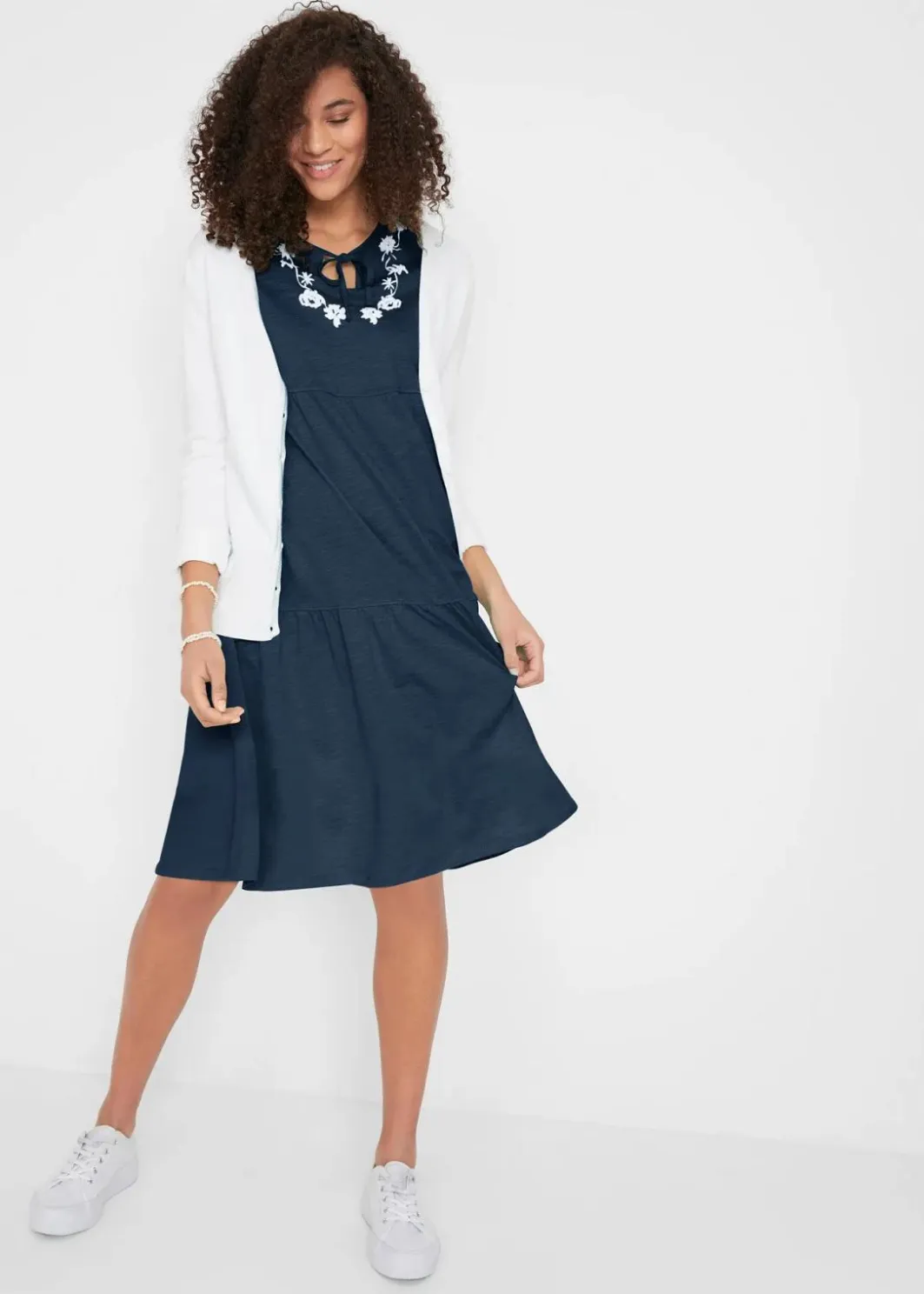Discount Baumwoll Tunika-Kleid, kurzarm Damen Bekleidung·Pullover & Strickjacken|Kleider