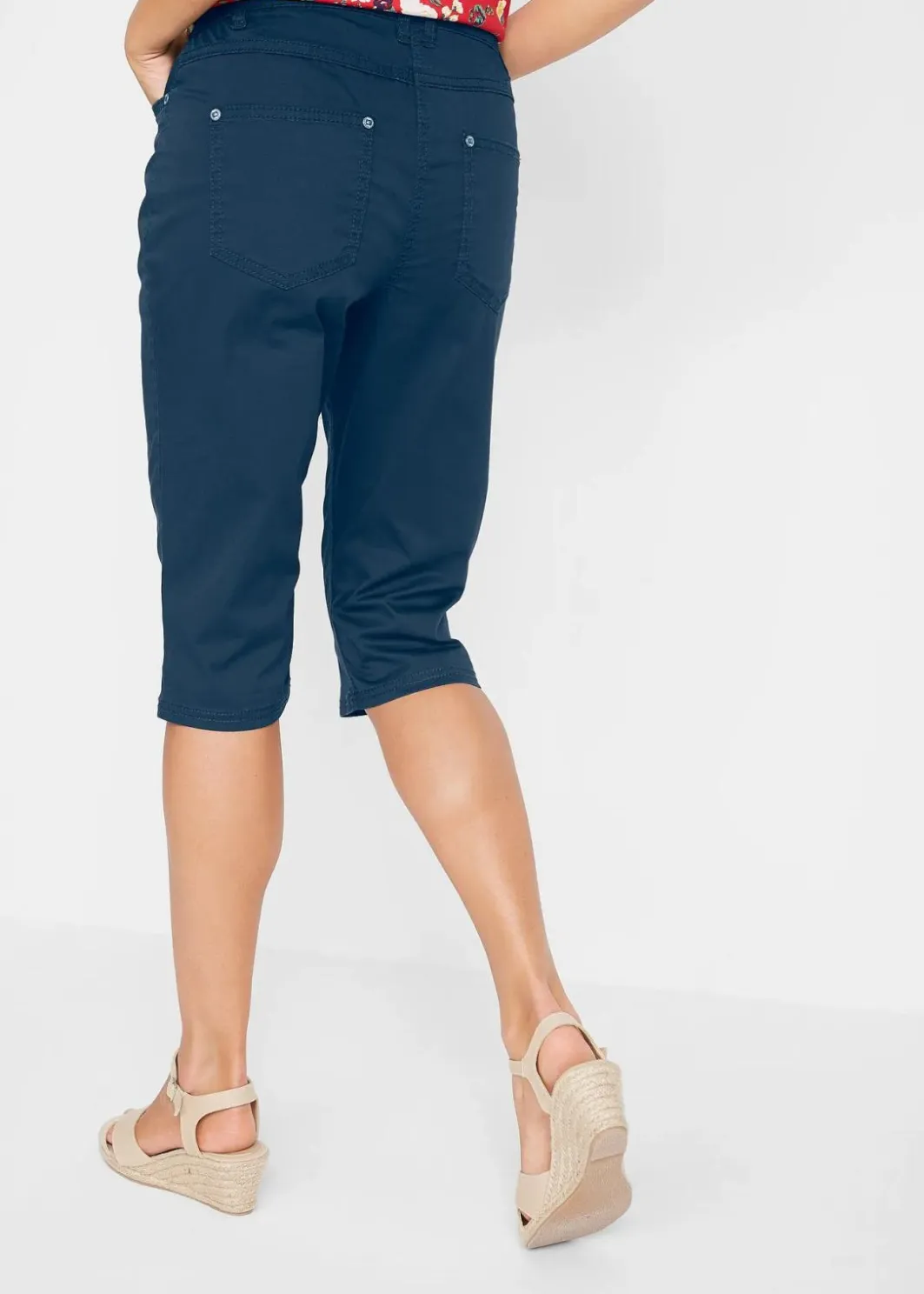 Damen bonprix Bekleidung·Outdoorbekleidung|Bekleidung·Kleider|Baumwoll-Bermuda mit Bequembund