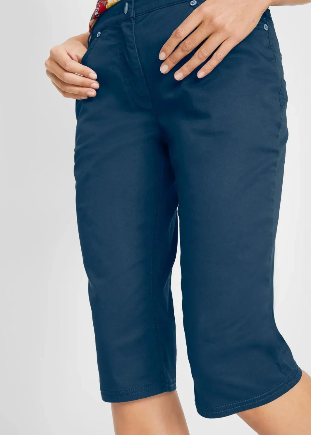 Damen bonprix Bekleidung·Outdoorbekleidung|Bekleidung·Kleider|Baumwoll-Bermuda mit Bequembund