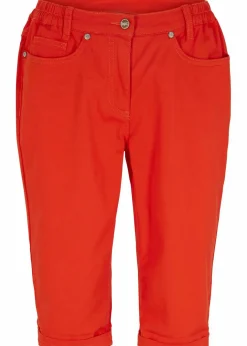 Damen bonprix Hosen|Shorts|Baumwoll-Bermuda mit Bequembund