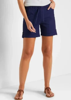New Baumwoll-Bermuda mit Gummibund Damen Hosen|Shorts