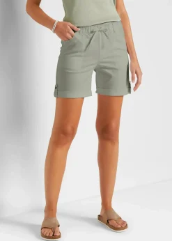 Outlet Baumwoll-Bermuda mit Gummibund Damen Bekleidung·Outdoorbekleidung|Bekleidung·Kleider