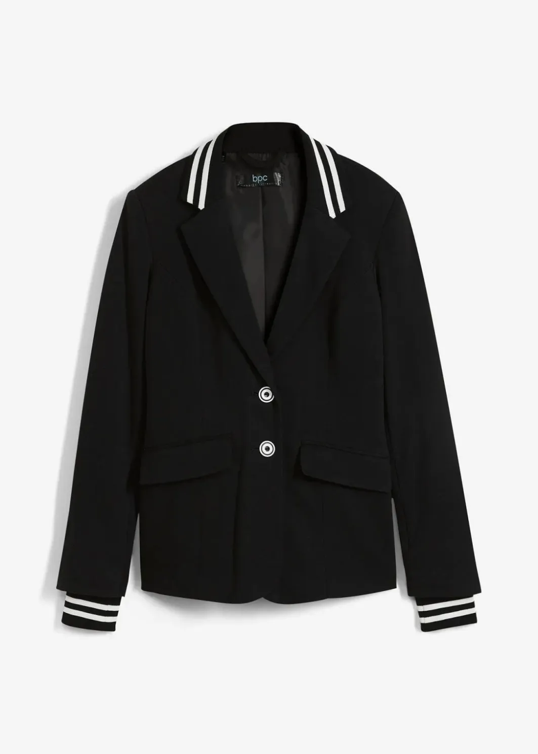 New Baumwoll-Blazer mit gestreiften Details Damen Bekleidung·Basics|Blazer