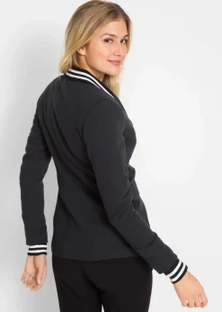 New Baumwoll-Blazer mit gestreiften Details Damen Bekleidung·Basics|Blazer
