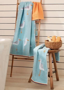 Clearance Baumwollhandtuch mit Möwen Design Handtücher