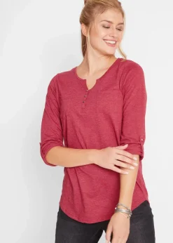Best Baumwoll-Henleyshirt mit Knopfleiste Damen Shirts & Tops