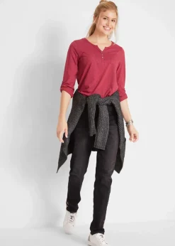 Best Baumwoll-Henleyshirt mit Knopfleiste Damen Shirts & Tops