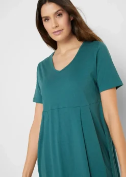 Damen bonprix Kleider|Bekleidung·Pullover & Strickjacken|Baumwoll-Jerseykleid, Midilänge