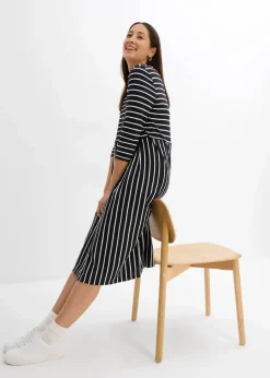 Damen bonprix Bekleidung·Pullover & Strickjacken|Kleider|Baumwoll-Jerseykleid, Midilänge