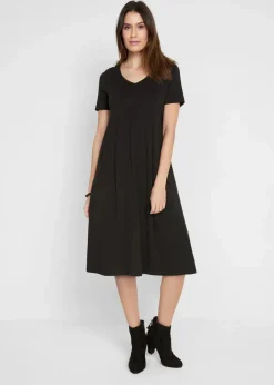 Sale Baumwoll-Jerseykleid, Midilänge Damen Bekleidung·Pullover & Strickjacken|Kleider