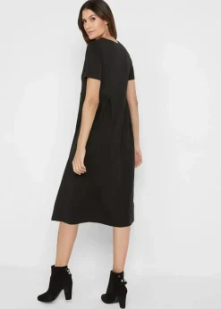 Sale Baumwoll-Jerseykleid, Midilänge Damen Bekleidung·Pullover & Strickjacken|Kleider
