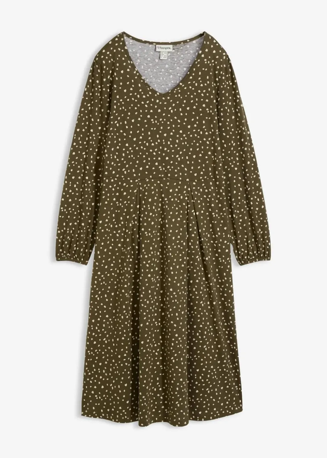 Hot Baumwoll-Jerseykleid, Midilänge Damen Bekleidung·Pullover & Strickjacken|Kleider