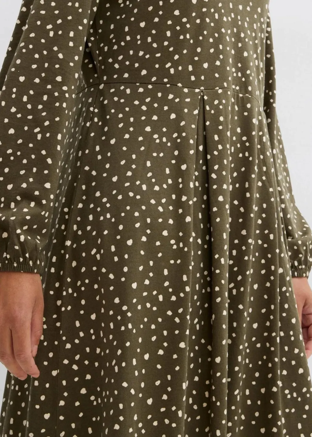 Hot Baumwoll-Jerseykleid, Midilänge Damen Bekleidung·Pullover & Strickjacken|Kleider