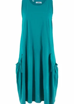 Damen bonprix Kleider|Bekleidung·Pullover & Strickjacken|Baumwoll-Jerseykleid mit Taschen