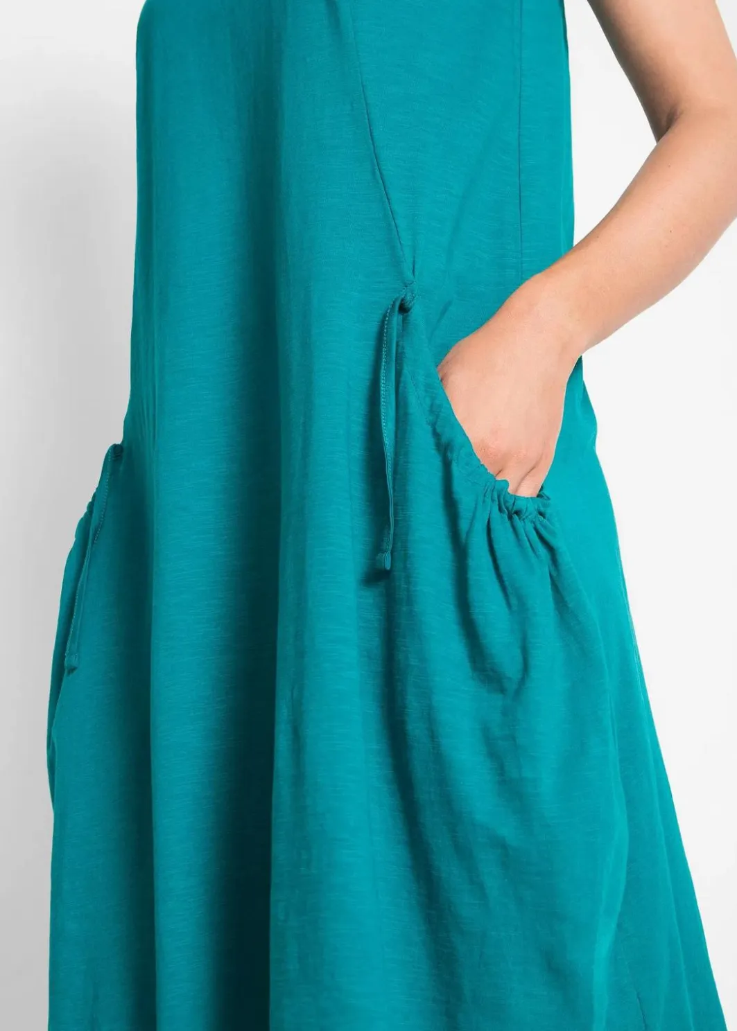 Damen bonprix Kleider|Bekleidung·Pullover & Strickjacken|Baumwoll-Jerseykleid mit Taschen