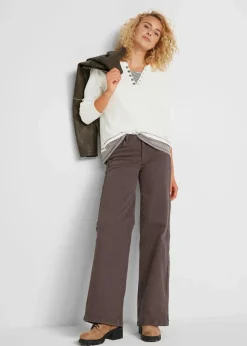 Damen bonprix Shirts & Tops|Nachhaltigere Materialien|Baumwoll-Langarmshirt, 2 in 1-Optik