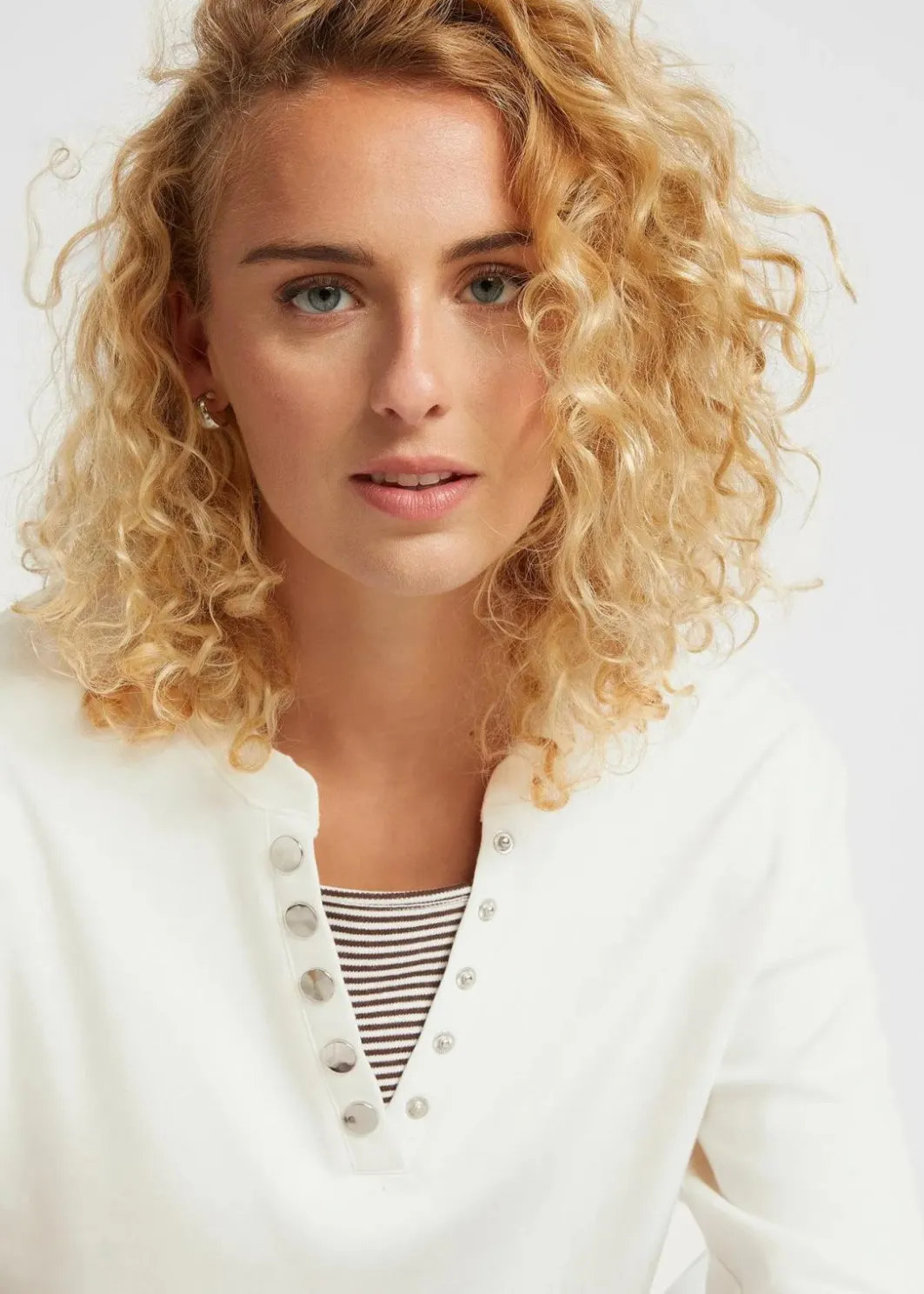Damen bonprix Shirts & Tops|Nachhaltigere Materialien|Baumwoll-Langarmshirt, 2 in 1-Optik