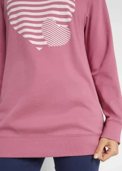 Hot Baumwoll-Langarmshirt, bedruckt Damen Shirts & Tops