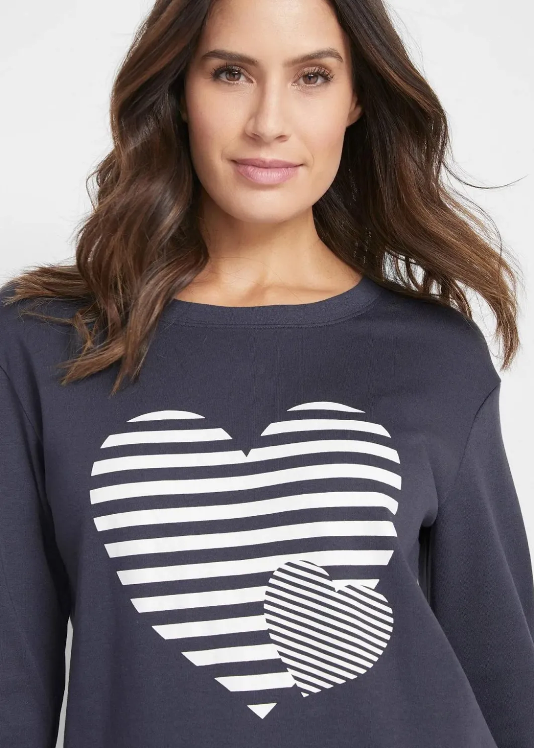 Damen bonprix Shirts & Tops|Baumwoll-Langarmshirt, bedruckt