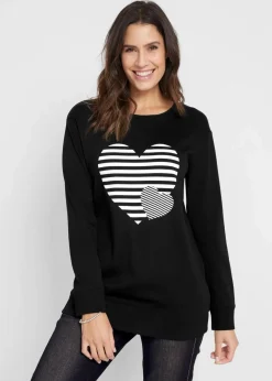 Sale Baumwoll-Langarmshirt, bedruckt Damen Shirts & Tops