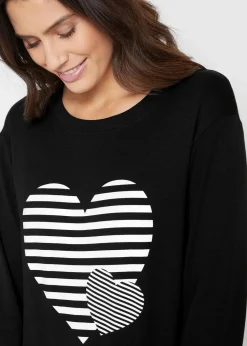 Sale Baumwoll-Langarmshirt, bedruckt Damen Shirts & Tops