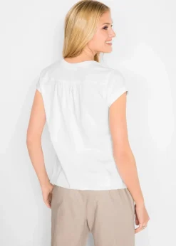 Damen bonprix Shirts & Tops|Baumwoll-Shirt, Kurzarm