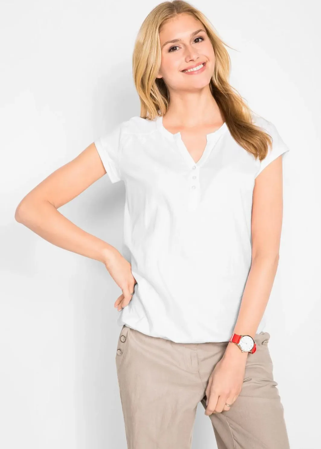 Outlet Baumwoll-Shirt, Kurzarm Damen Shirts & Tops