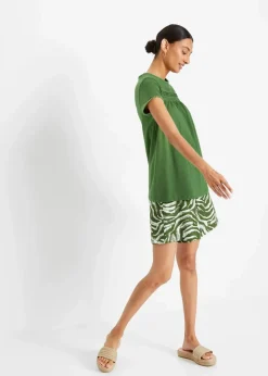 Damen bonprix Shirts & Tops|Baumwoll-Shirt mit Spitze