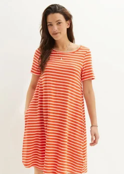 Hot Baumwoll-Shirtkleid aus Flammgarn Damen Kleider