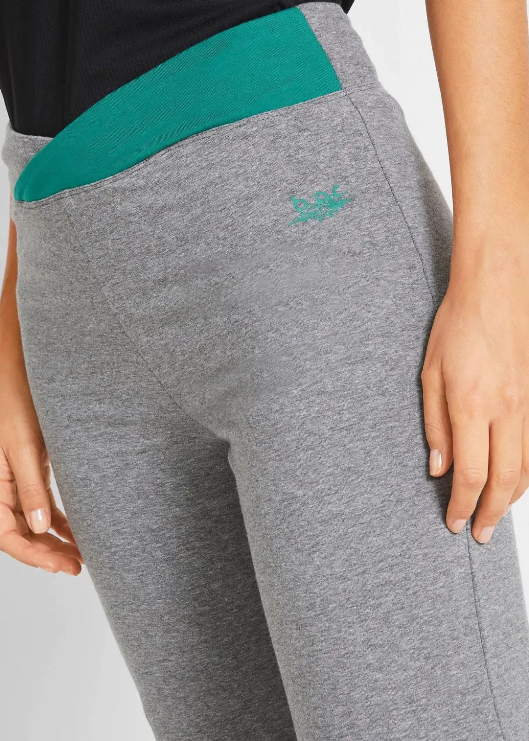 Damen bonprix Hosen|Sportbekleidung|Baumwoll-Sporthose, Bootcut (2er Pack)