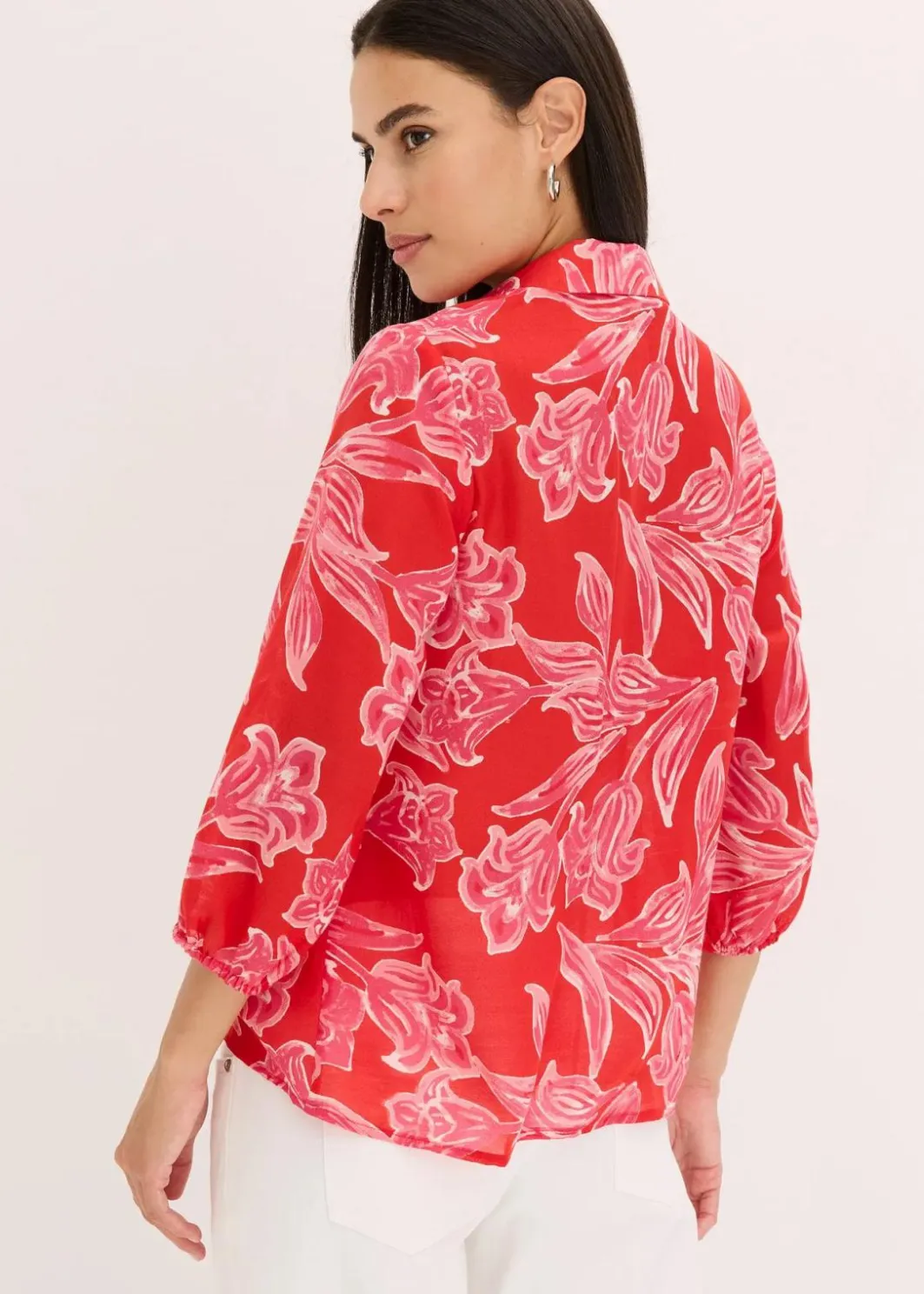 Clearance bedruckte Bluse Damen Bekleidung·Jacken & Mäntel|Blusen & Tuniken