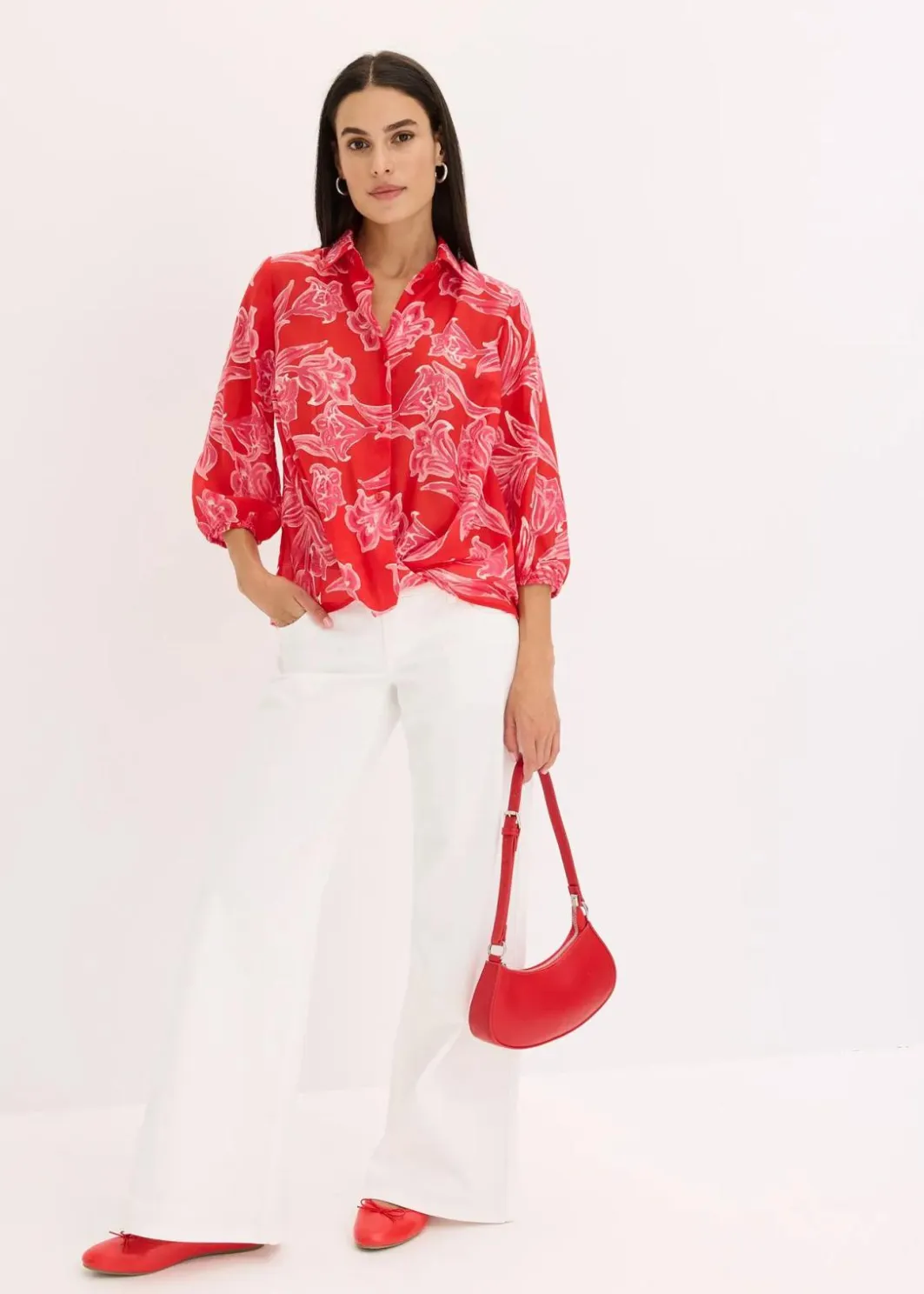Clearance bedruckte Bluse Damen Bekleidung·Jacken & Mäntel|Blusen & Tuniken