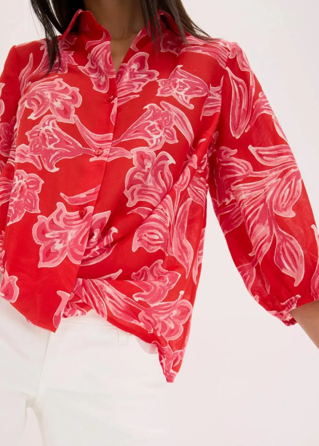 Clearance bedruckte Bluse Damen Bekleidung·Jacken & Mäntel|Blusen & Tuniken
