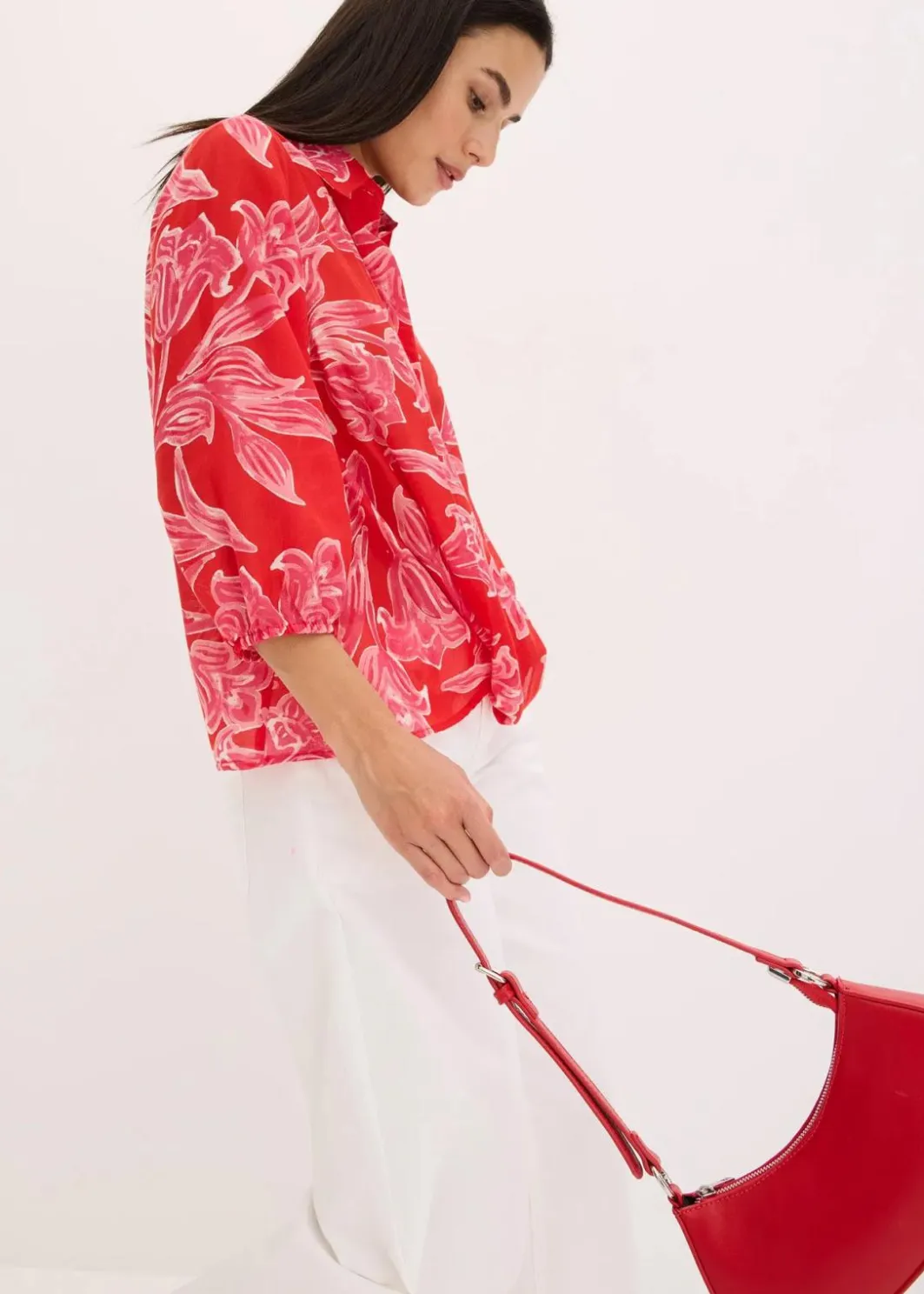 Clearance bedruckte Bluse Damen Bekleidung·Jacken & Mäntel|Blusen & Tuniken