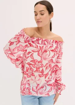 Damen bonprix Bekleidung·Jacken & Mäntel|Blusen & Tuniken|bedruckte Carmenbluse