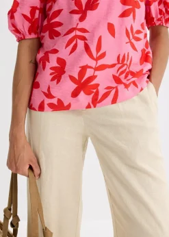 Damen bonprix Bekleidung·Jacken & Mäntel|Blusen & Tuniken|bedruckte Carmenbluse aus feinem Viskose-Mix