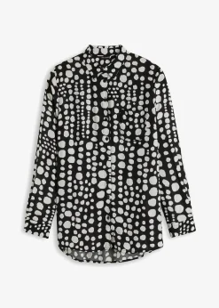 Damen bonprix Blusen & Tuniken|Nachhaltigere Materialien|Bedruckte Longbluse aus nachhaltiger Viskose