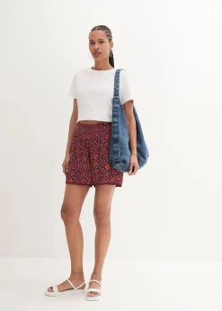 Damen bonprix Bekleidung·Outdoorbekleidung|Bekleidung·Kleider|Bedruckte Schlupf-Shorts mit Gummibund