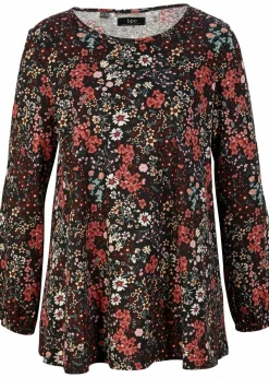 Online Bedruckte Shirt-Tunika aus Baumwolle Damen Shirts & Tops