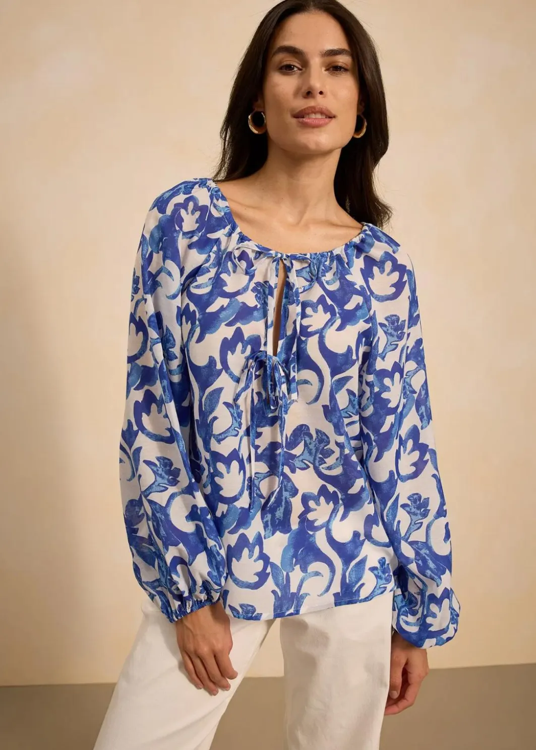 Outlet bedruckte Tunikabluse Damen Blusen & Tuniken