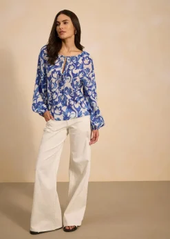 Outlet bedruckte Tunikabluse Damen Blusen & Tuniken