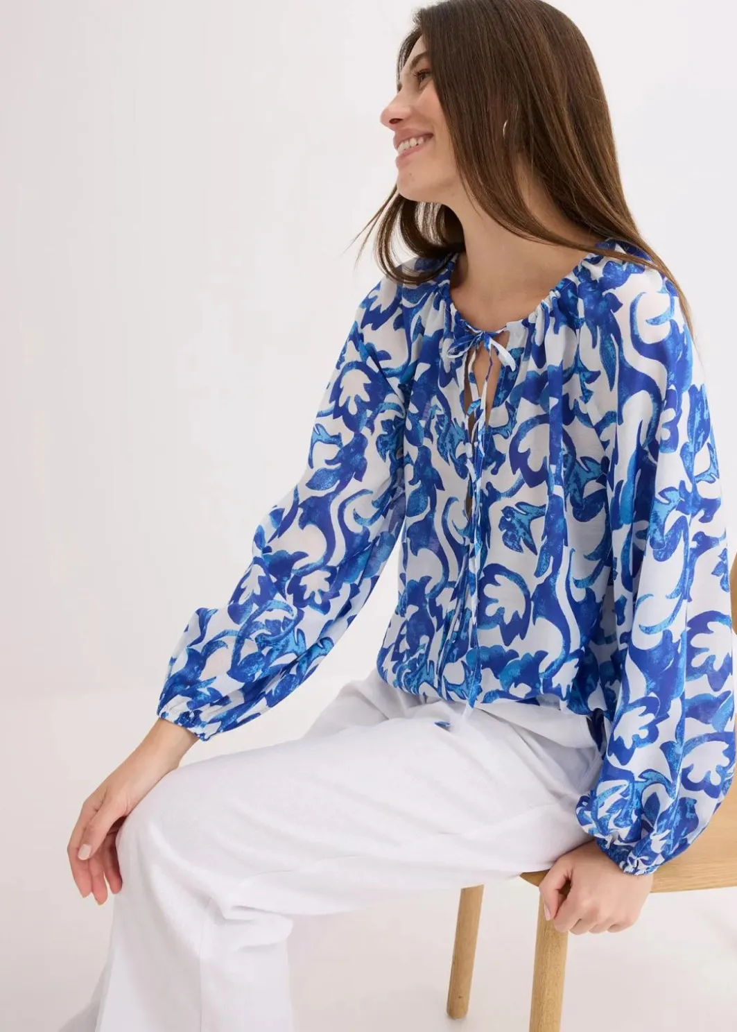 Outlet bedruckte Tunikabluse Damen Blusen & Tuniken