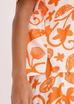 Damen bonprix Bekleidung·Jacken & Mäntel|Blusen & Tuniken|bedruckte Tunikabluse aus fließender Viskose