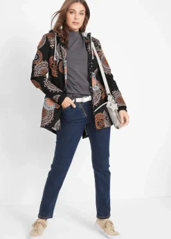 Online Bedruckter Baumwoll-Parka mit Kapuze Damen Bekleidung·Hosen|Jacken & Mäntel