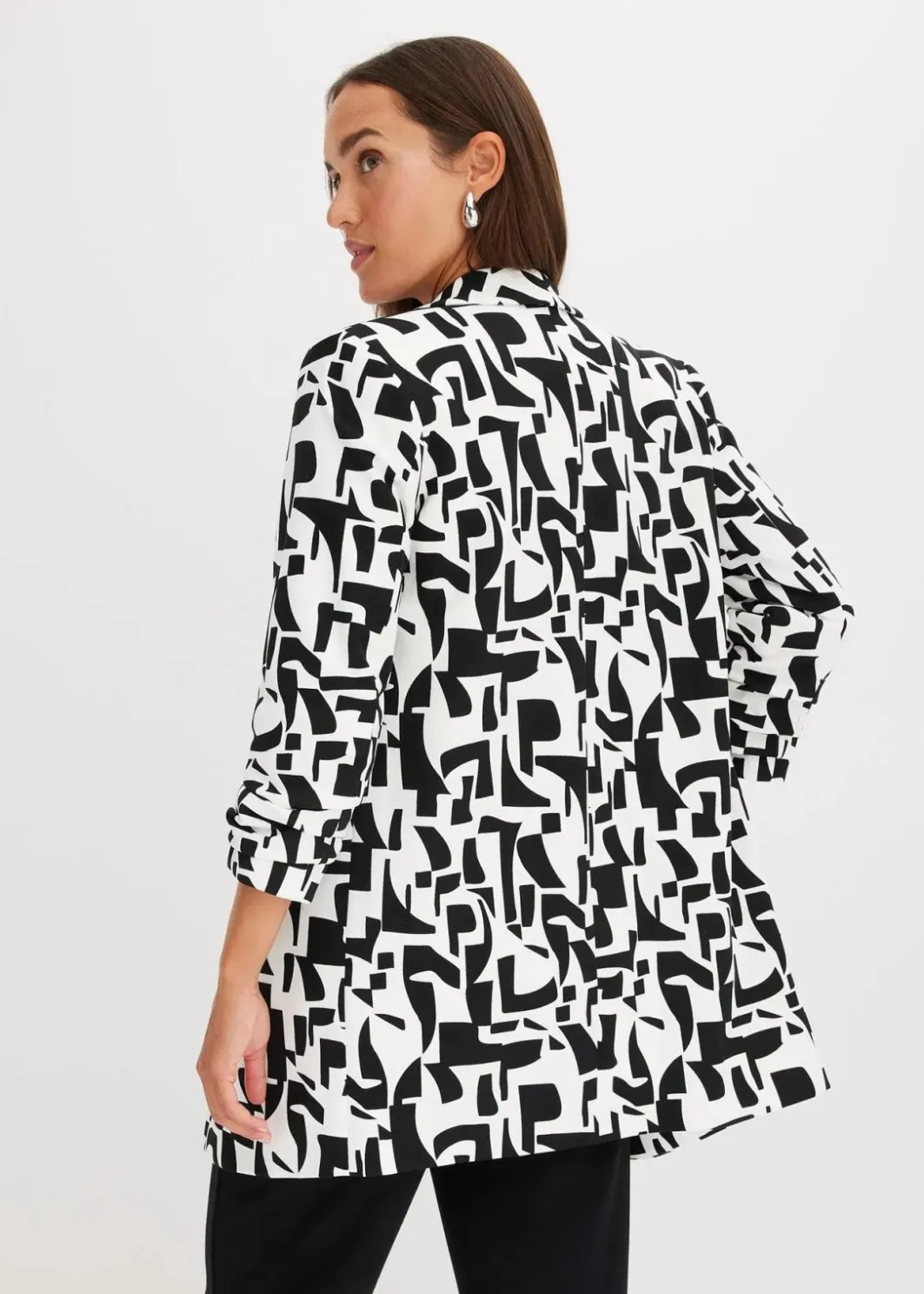 Damen bonprix Bekleidung·Basics|Blazer|bedruckter Longblazer