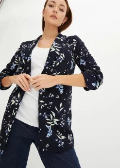 Outlet Bedruckter Longblazer Damen Bekleidung·Basics|Blazer