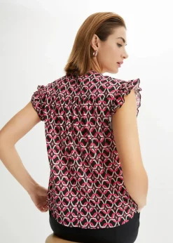 Outlet bedrucktes Blusentop Damen Bekleidung·Jacken & Mäntel|Blusen & Tuniken