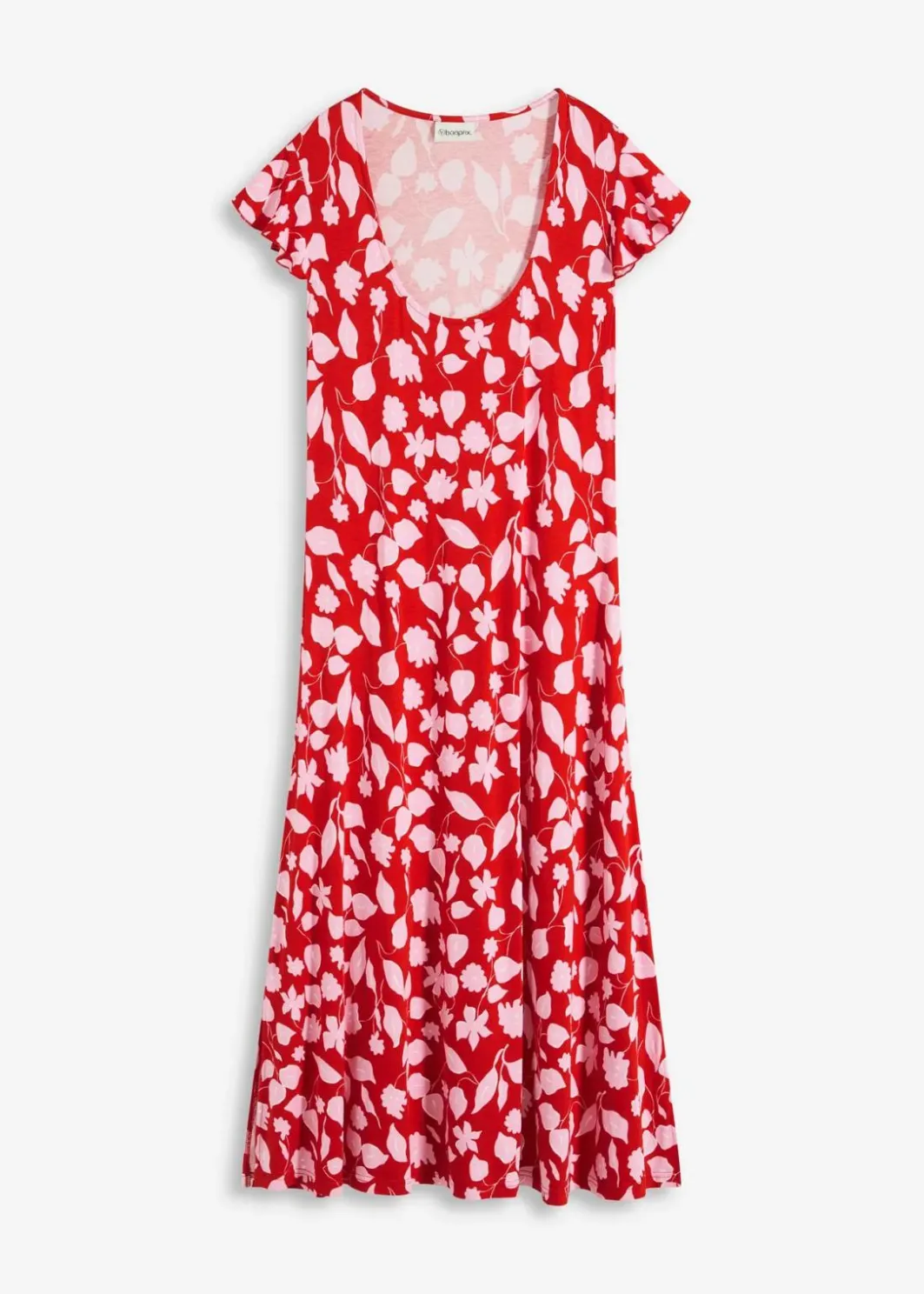 Damen bonprix Kleider|Nachhaltigere Materialien|bedrucktes Jerseykleid aus softem Viskose-Mix